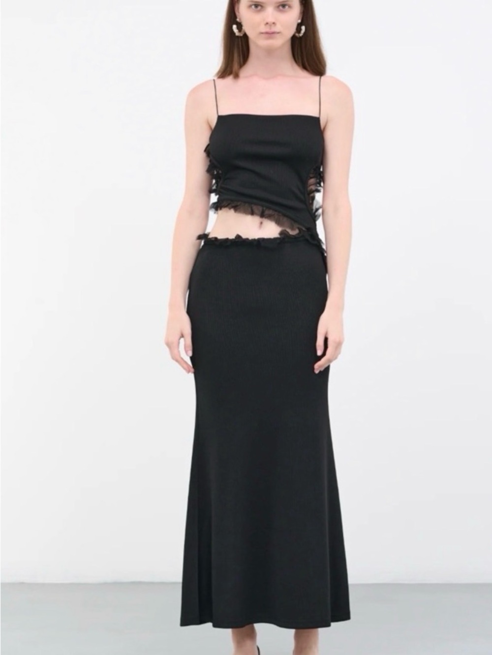 CHRISTOPHER ESBER Black Asymmetric Cutout Dress